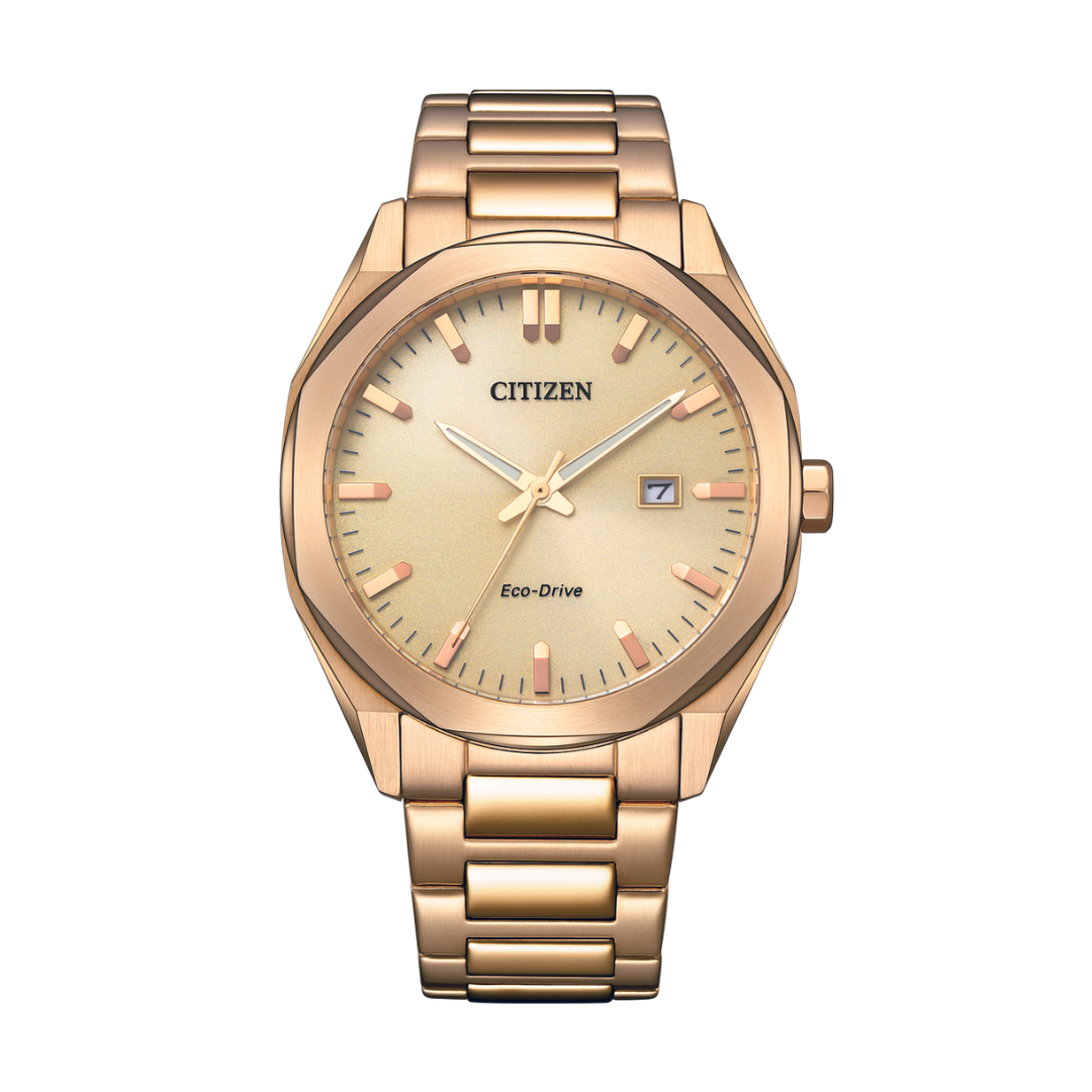 CITIZEN BM7603 82P ECO DRIVE ROSE GOLD STAINLESS STEEL MEN WATCH