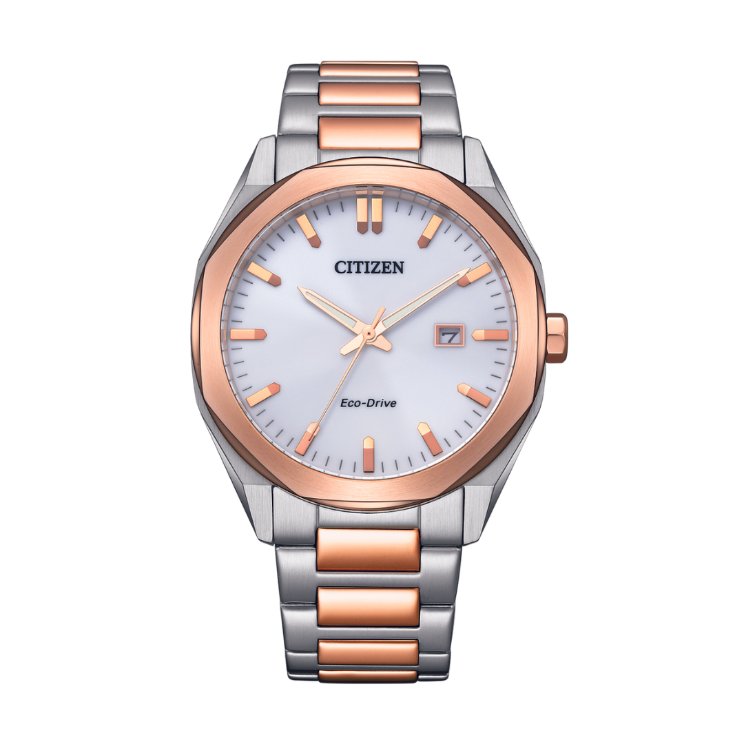 CITIZEN BM7606 84A ECO DRIVE TWO TONE STAINLESS STEEL MEN WATCH