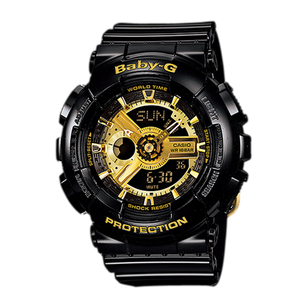 G shock gold black on sale watch