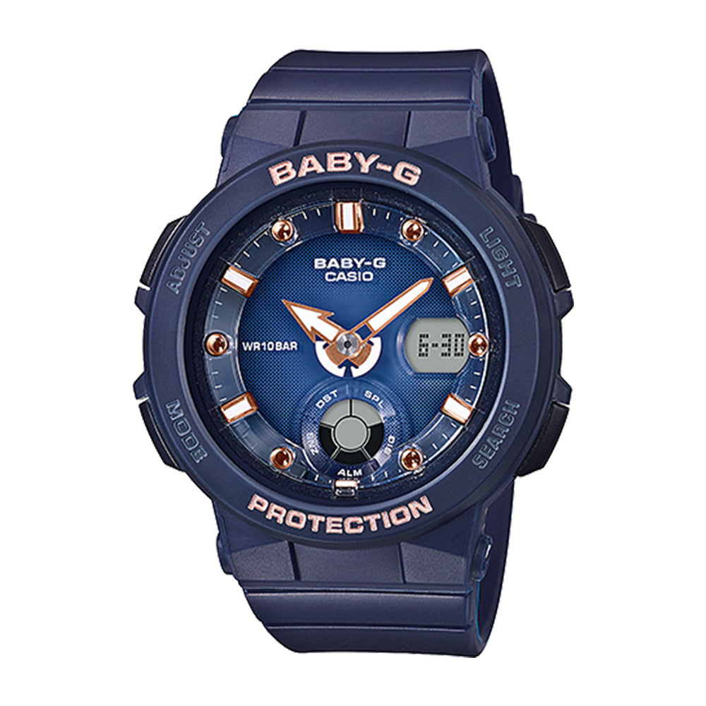 CASIO BABY G BGA 250 2A2DR STANDARD ANALOG DIGITAL NAVY WATCH