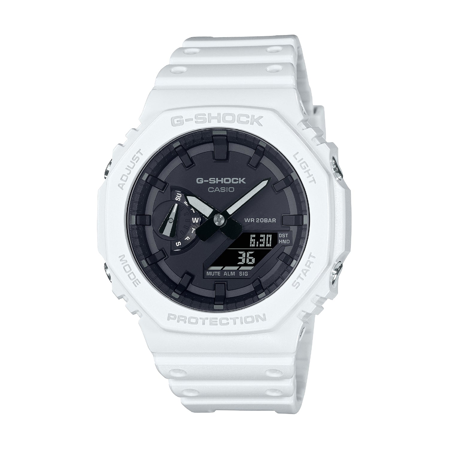 CASIO G-SHOCK GA-2100-7ADR STANDARD ANALOG-DIGITAL WHITE WATCH