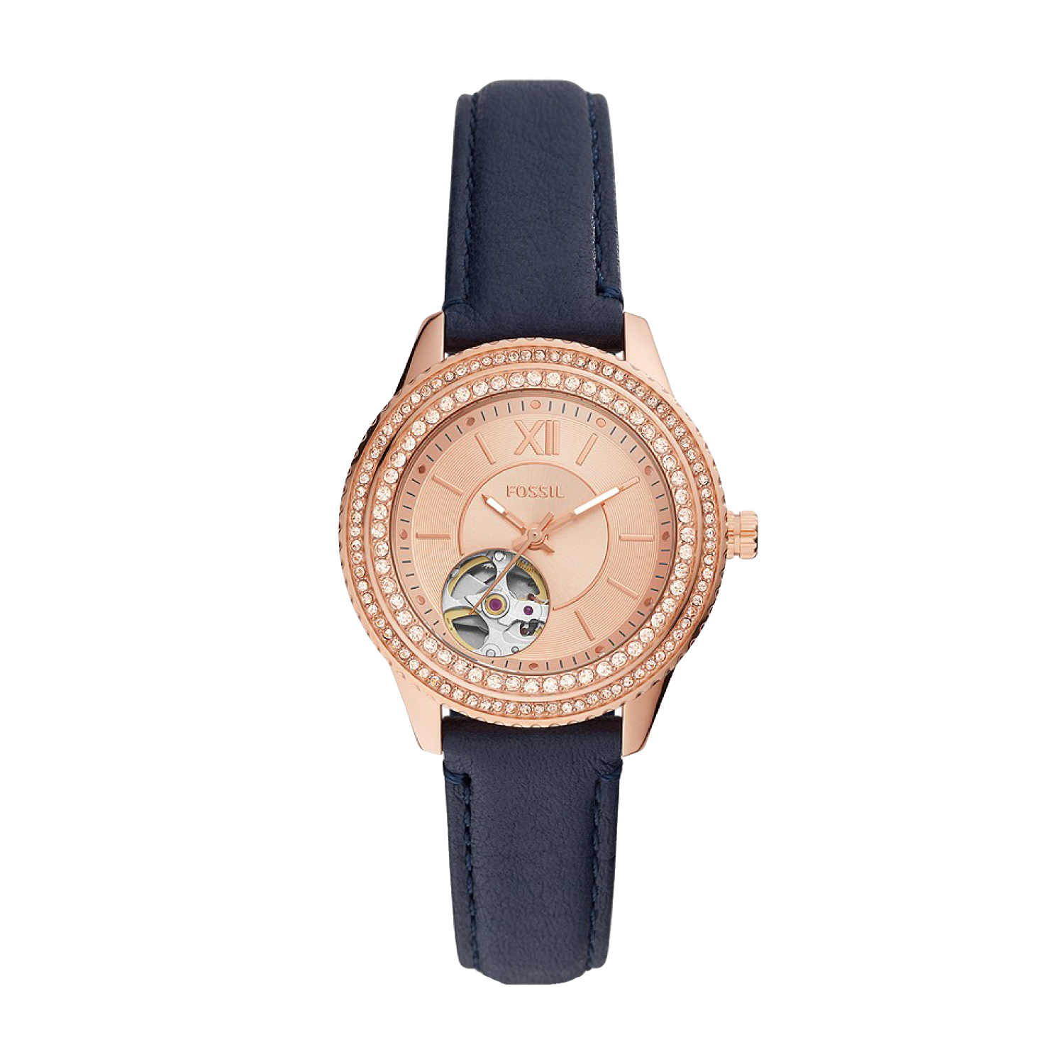 Fossil watch sales women leather