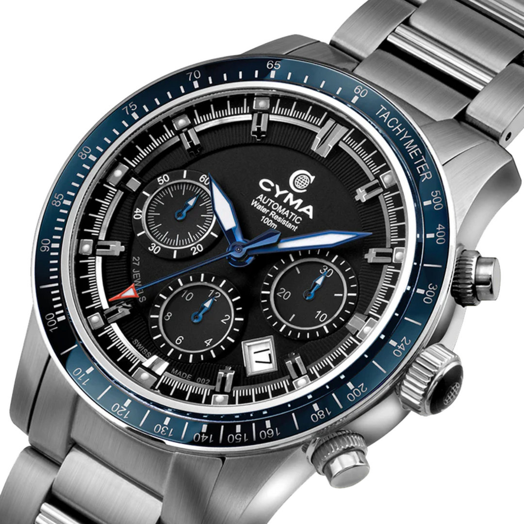 CYMA W02-00608-002 GRAND MAESTRO THE STEEL CROSS LIMITED EDITION AUTOMATIC CHRONOGRAPH MEN WATCH