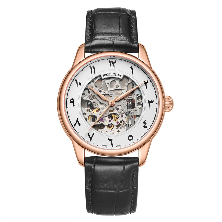 SOLVIL ET TITUS SPECIAL EDITION JAWI CLASSIC W06-03309-001 3 HANDS AUTOMATIC MEN WATCH