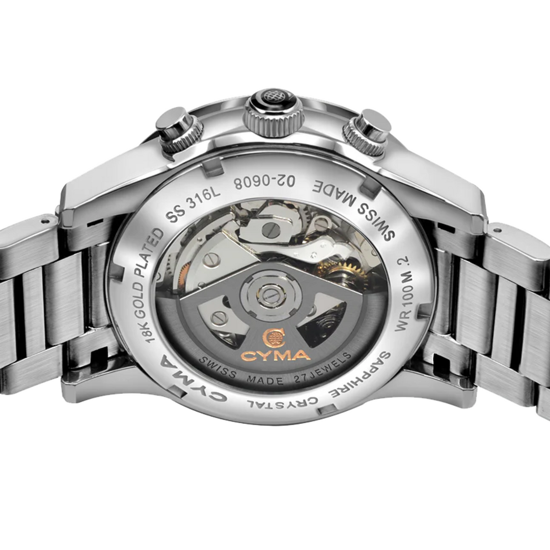 CYMA W02-00608-002 GRAND MAESTRO THE STEEL CROSS LIMITED EDITION AUTOMATIC CHRONOGRAPH MEN WATCH