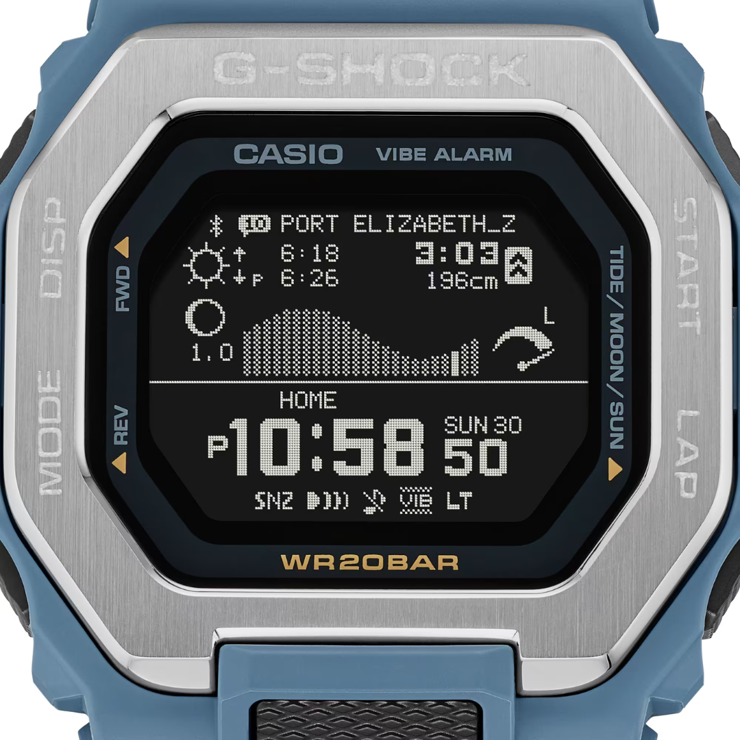 CASIO G-SHOCK GBX-100-2ADR G-LIDE DIGITAL BLUE WATCH