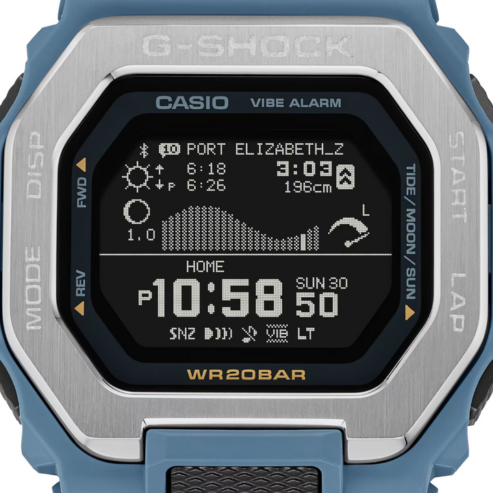 CASIO G-SHOCK GBX-100-2ADR G-LIDE DIGITAL BLUE WATCH