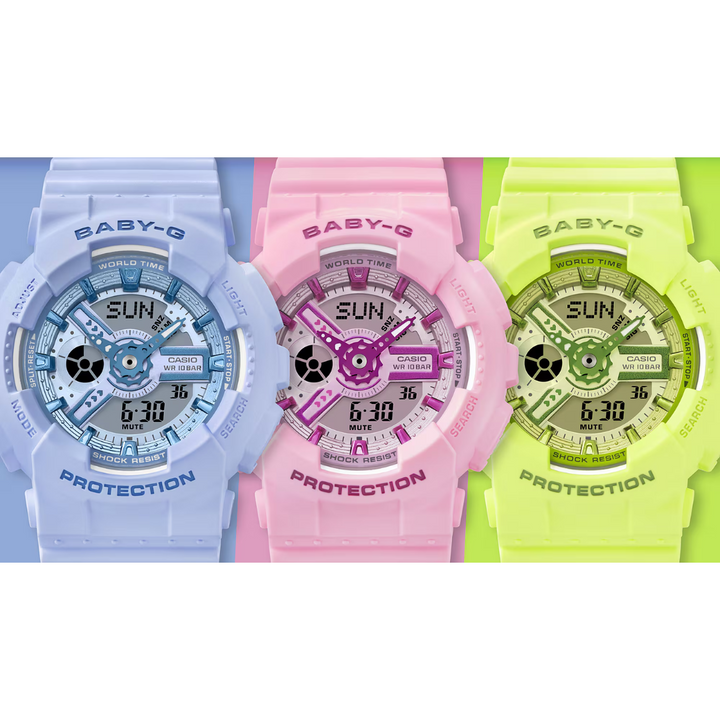 CASIO BABY-G BA-110YK-4ADR Y2K FRESH COLORS ANALOG-DIGITAL PINK WATCH