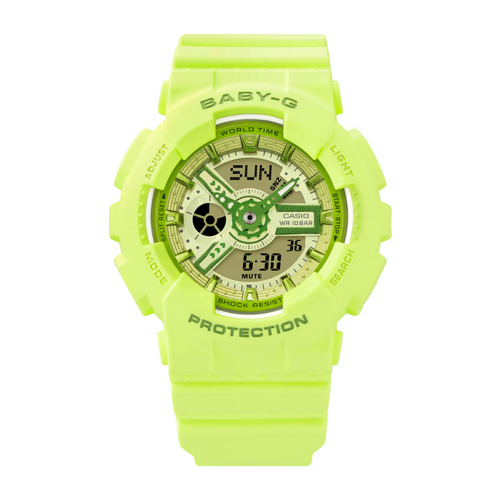 CASIO BABY-G BA-110YK-3ADR Y2K FRESH COLORS ANALOG-DIGITAL YELLOW WATCH