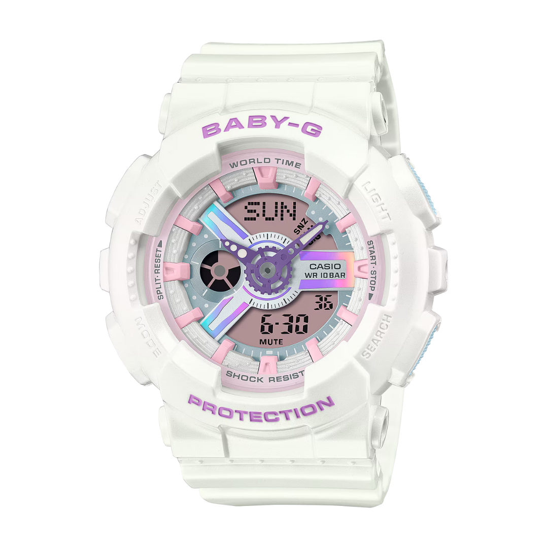 CASIO BABY-G BA-110FH-7ADR ANALOG-DIGITAL WHITE WATCH