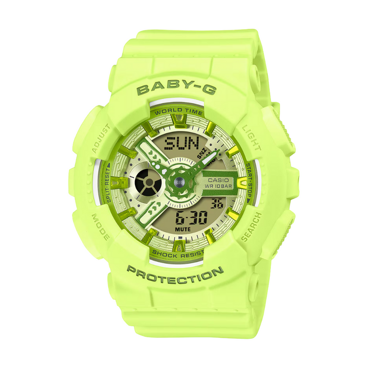 CASIO BABY-G BA-110YK-3ADR Y2K FRESH COLORS ANALOG-DIGITAL YELLOW WATCH