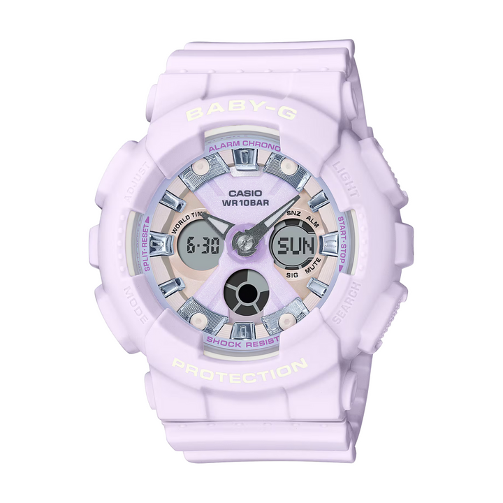 CASIO BABY-G BA-130WP-6ADR ANALOG-DIGITAL PURPLE WATCH