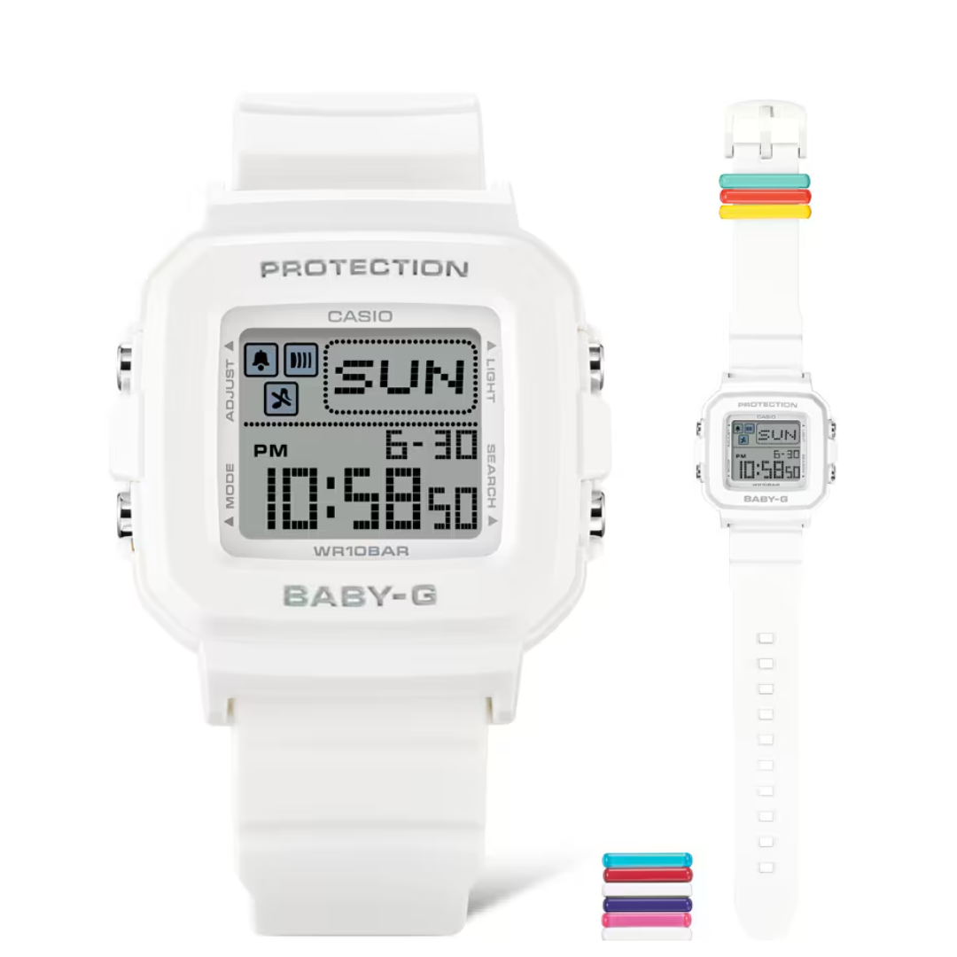 CASIO BABY-G＋PLUS BGD-10L-7DR DIGITAL WHITE WOMEN WATCH