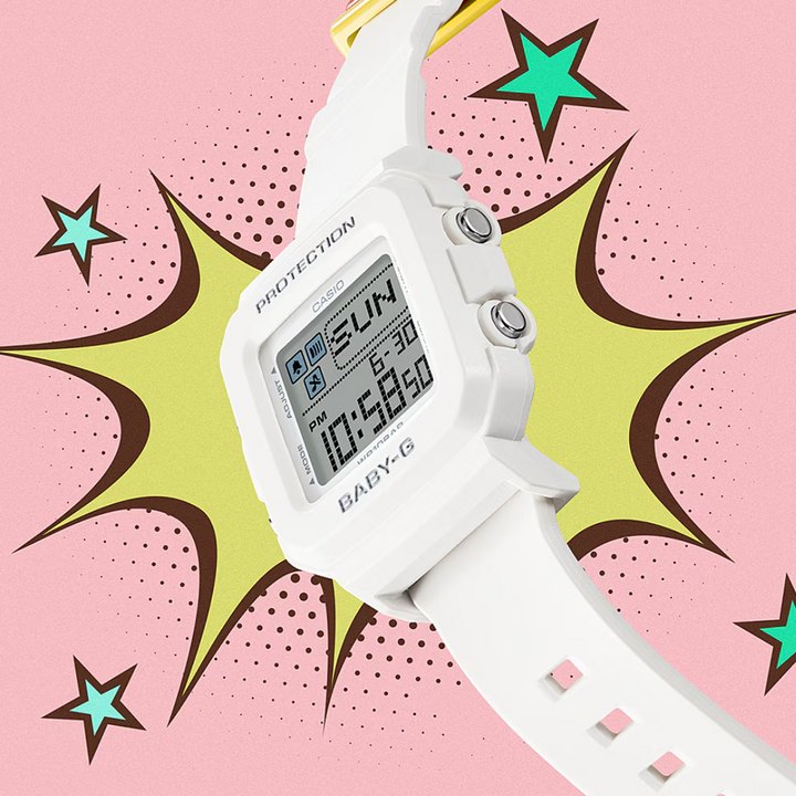 CASIO BABY-G＋PLUS BGD-10L-7DR DIGITAL WHITE WOMEN WATCH