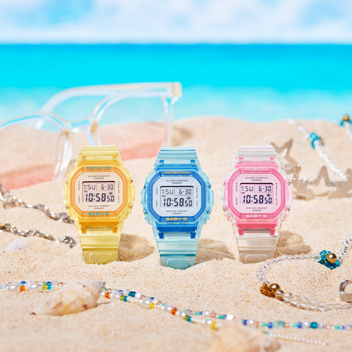 CASIO BABY-G BGD-565SJ-7DR SUMMER JELLY COLORS DIGITAL PINK WOMEN WATCH