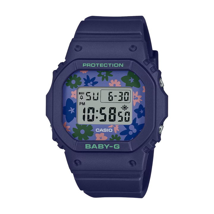 CASIO BABY-G BGD-565RP-2DR FLORAL THEME BLUE WOMEN WATCH