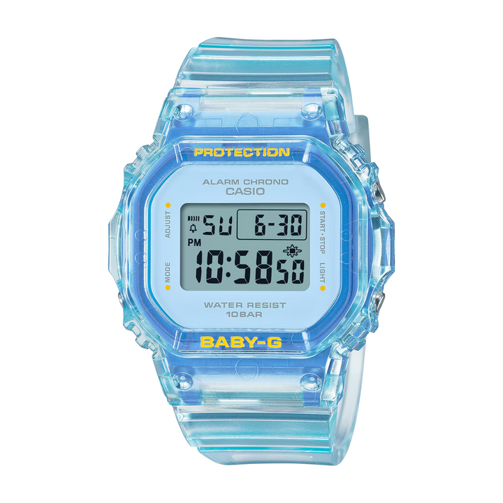 CASIO BABY-G BGD-565SJ-2DR SUMMER JELLY COLORS DIGITAL BLUE WOMEN WATCH