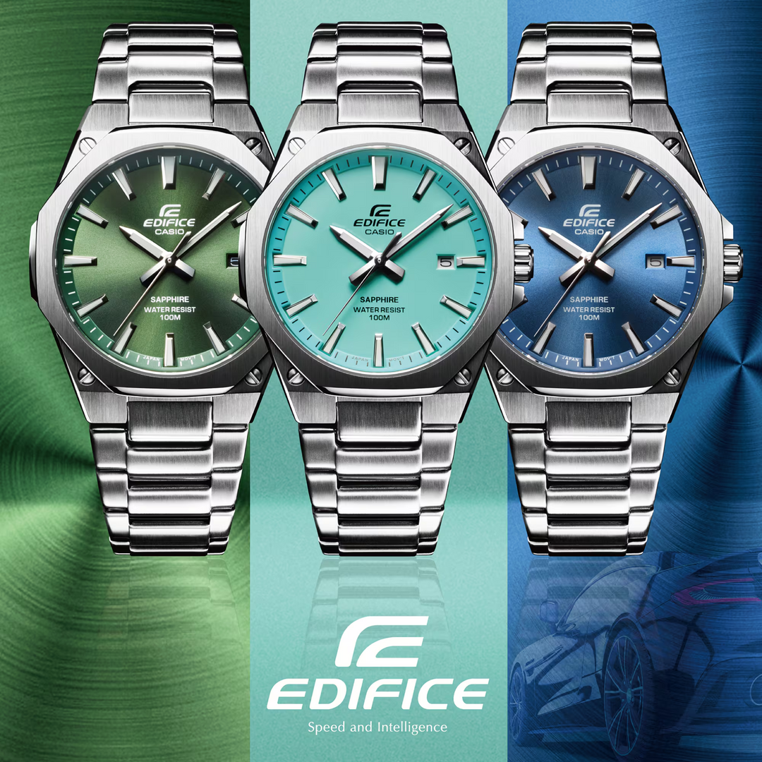 CASIO EDIFICE EFR-S108D-2AVUDF QUARTZ ANALOG STAINLESS STEEL MEN WATCH