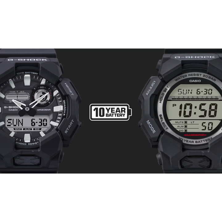 CASIO G-SHOCK GA-010-1A1DR STANDARD ANALOG-DIGITAL BLACK WATCH