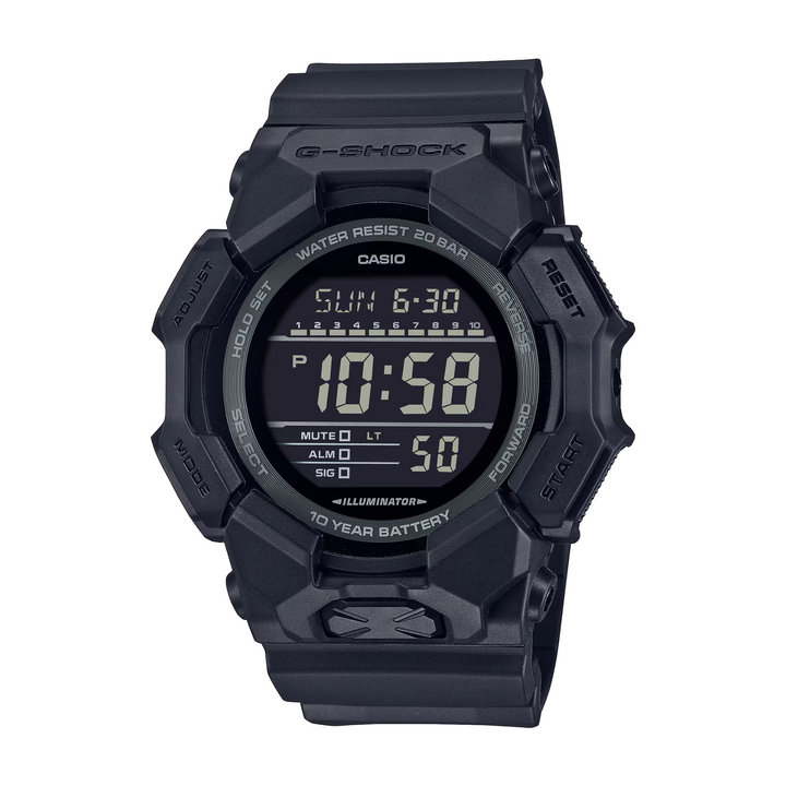 CASIO G-SHOCK GD-010-1A1DR STANDARD DIGITAL BLACK WATCH