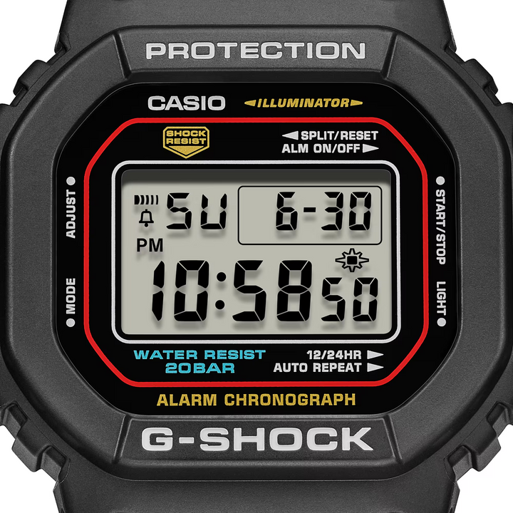 CASIO G-SHOCK DW-5600RL-1DR STANDARD DIGITAL BLACK WATCH