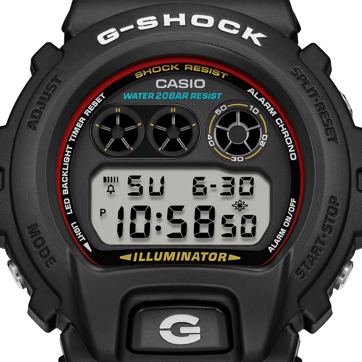 CASIO G-SHOCK DW-6900RL-1DR STANDARD DIGITAL BLACK WATCH