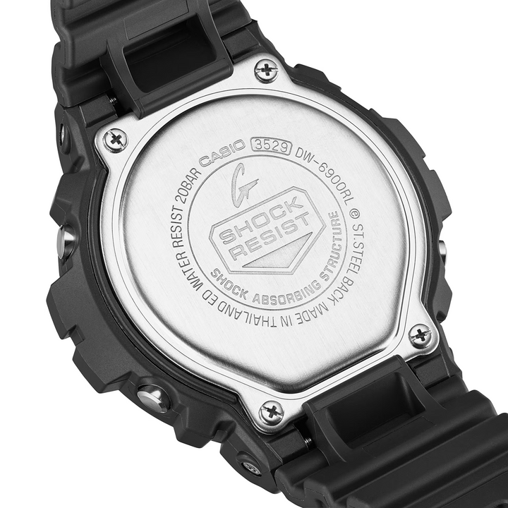 CASIO G-SHOCK DW-6900RL-1DR STANDARD DIGITAL BLACK WATCH