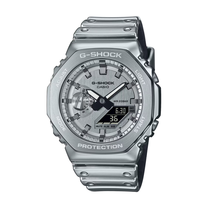 CASIO G-SHOCK G-STEEL GM-2100YM-8ADR FINE METALLIC ANALOG-DIGITAL SILVER WATCH