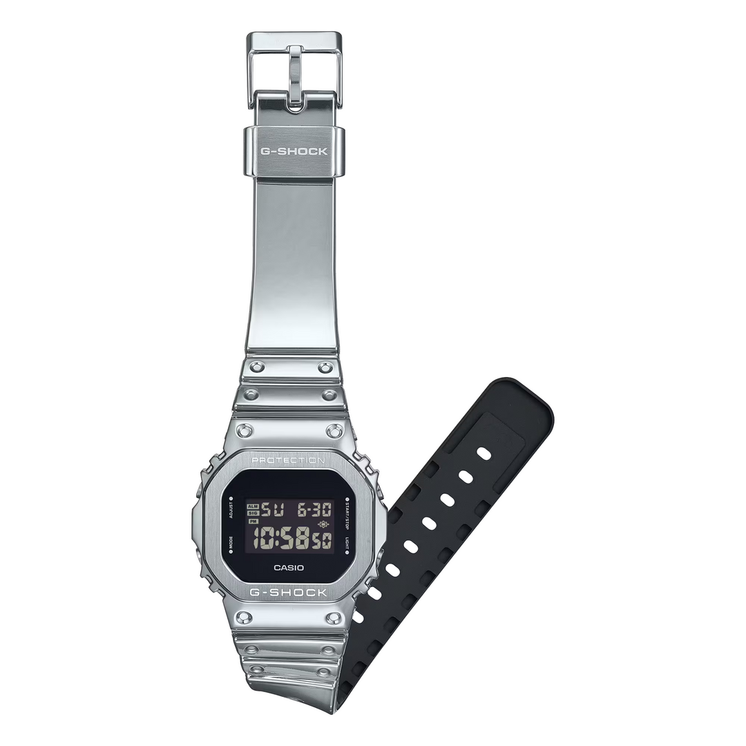 CASIO G-SHOCK G-STEEL GM-5600YM-8DR FINE METALLIC DIGITAL SILVER WATCH