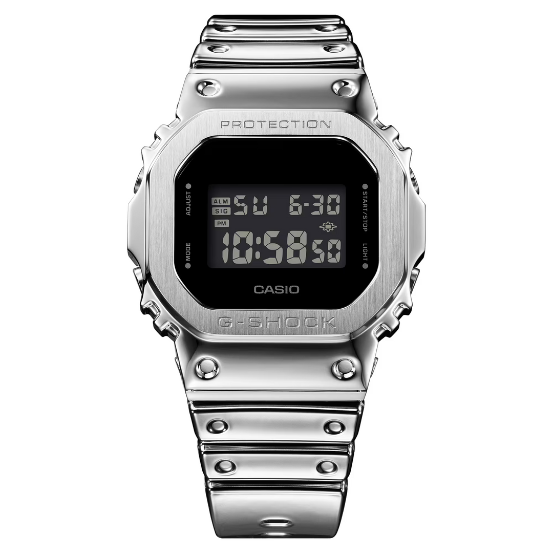 CASIO G-SHOCK G-STEEL GM-5600YM-8DR FINE METALLIC DIGITAL SILVER WATCH