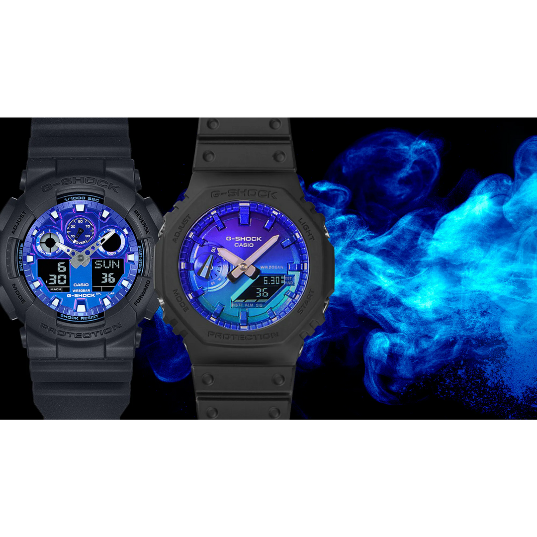 CASIO G-SHOCK GA-100FL-1ADR STANDARD ANALOG-DIGITAL BLUE MEN WATCH