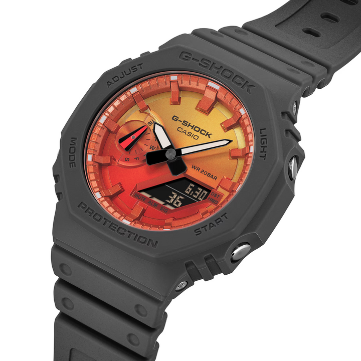 CASIO G-SHOCK GA-2100FL-8ADR STANDARD ANALOG-DIGITAL ORANGE MEN WATCH