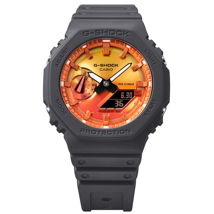 CASIO G-SHOCK GA-2100FL-8ADR STANDARD ANALOG-DIGITAL ORANGE MEN WATCH