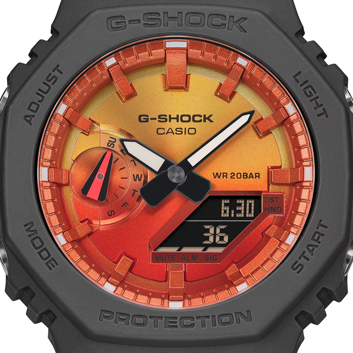 CASIO G-SHOCK GA-2100FL-8ADR STANDARD ANALOG-DIGITAL ORANGE MEN WATCH