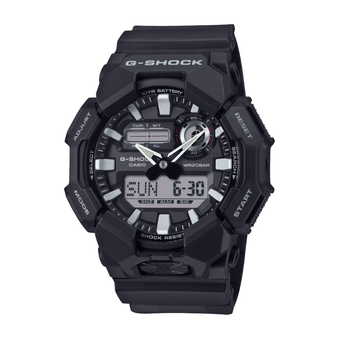 CASIO G-SHOCK GA-010-1ADR STANDARD ANALOG-DIGITAL BLACK WATCH