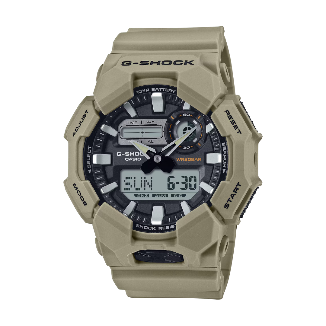 CASIO G-SHOCK GA-010-5ADR STANDARD ANALOG-DIGITAL BROWN WATCH