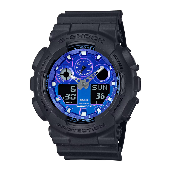 CASIO G-SHOCK GA-100FL-1ADR STANDARD ANALOG-DIGITAL BLUE MEN WATCH