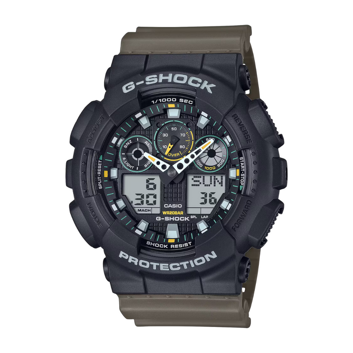 CASIO G-SHOCK GA-100TU-1A3DR ANALOG-DIGITAL TWO-TONE COLOR WATCH