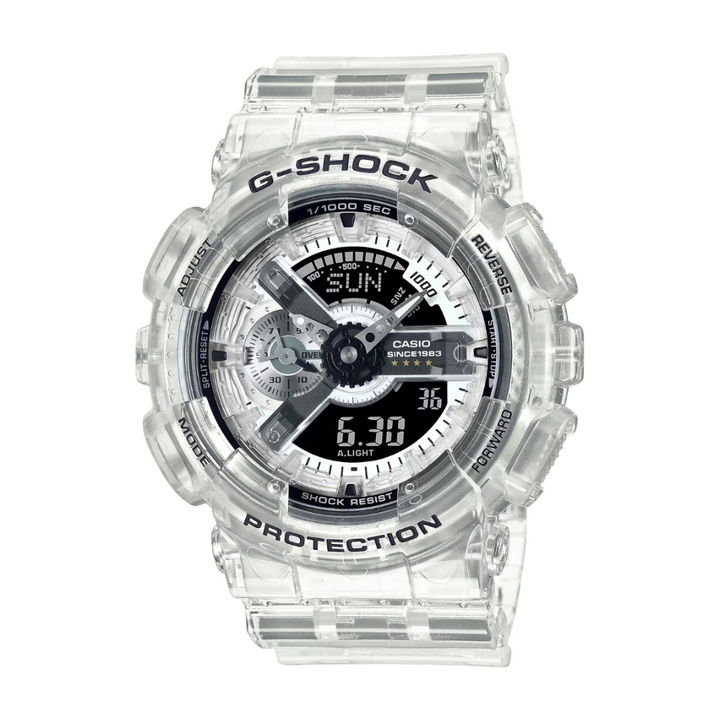 CASIO G-SHOCK GA-114RX-7ADR 40TH ANNIVERSARY CLEAR REMIX ANALOG-DIGITAL TRANSPARENT WATCH