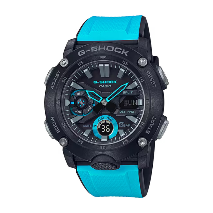 CASIO G-SHOCK GA-2000-1A2DR STANDARD ANALOG-DIGITAL BLUE BLACK WATCH