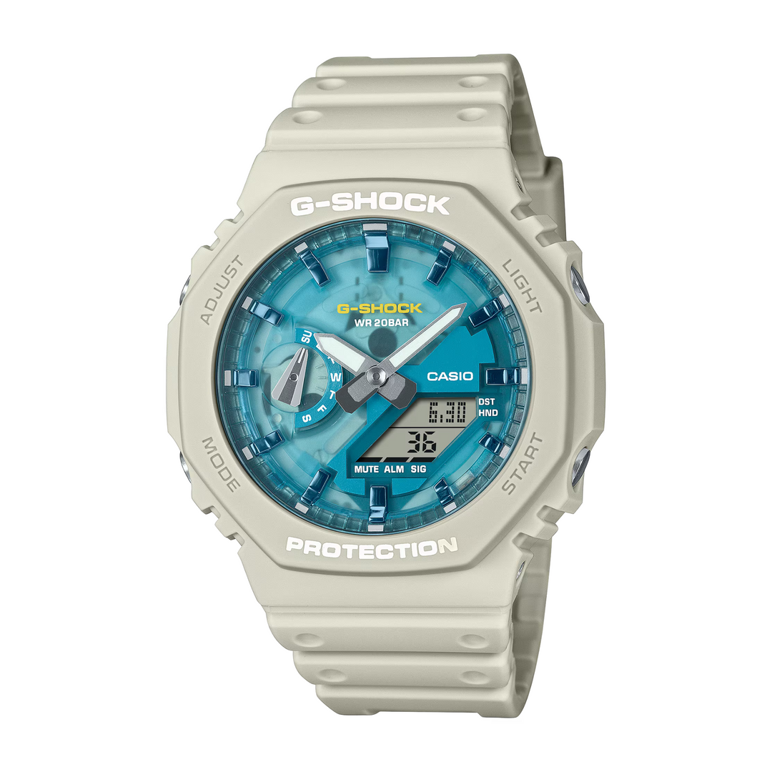 CASIO G-SHOCK GA-2100AS-5ADR STANDARD ANALOG-DIGITAL WHITE MEN WATCH