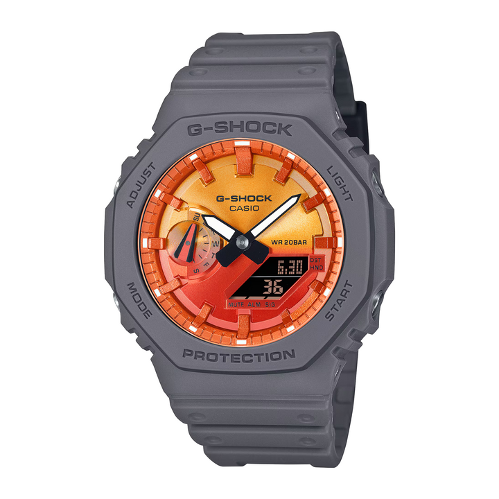 CASIO G-SHOCK GA-2100FL-8ADR STANDARD ANALOG-DIGITAL ORANGE MEN WATCH