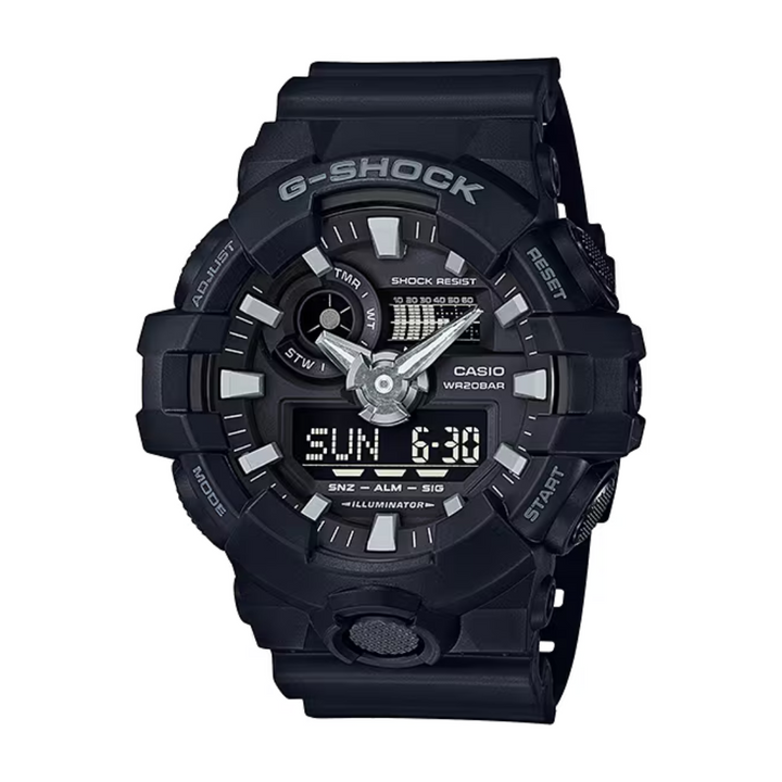 CASIO G-SHOCK GA-700-1BDR STANDARD ANALOG-DIGITAL BLACK WATCH