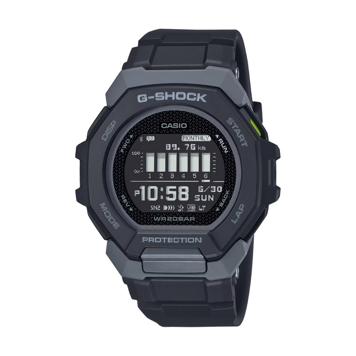 CASIO G-SHOCK G-SQUAD SPORTS GBD-300-1DR DIGITAL BLACK WATCH