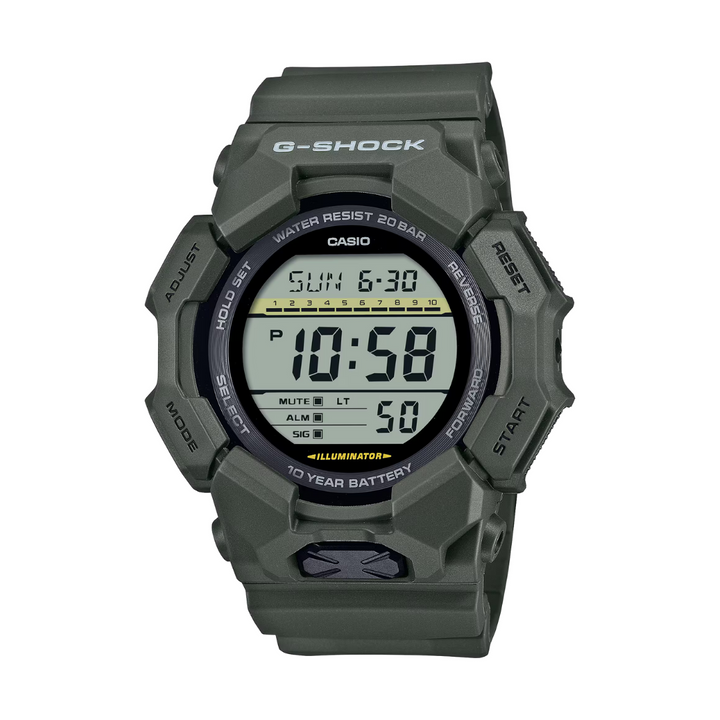 CASIO G-SHOCK GD-010-3DR STANDARD DIGITAL GREEN WATCH