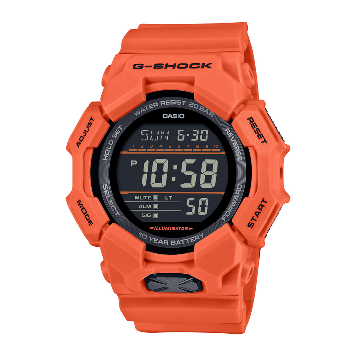 CASIO G-SHOCK GD-010-4DR STANDARD DIGITAL ORANGE WATCH