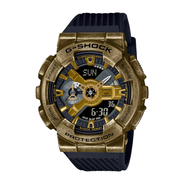 CASIO G-SHOCK GM-110VG-1A9DR 110 SERIES ANALOG-DIGITAL BLACK GOLD WATCH