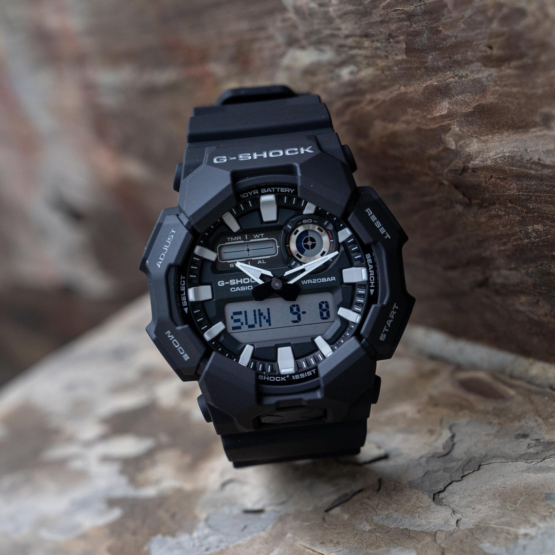 CASIO G-SHOCK GA-010-1ADR STANDARD ANALOG-DIGITAL BLACK WATCH