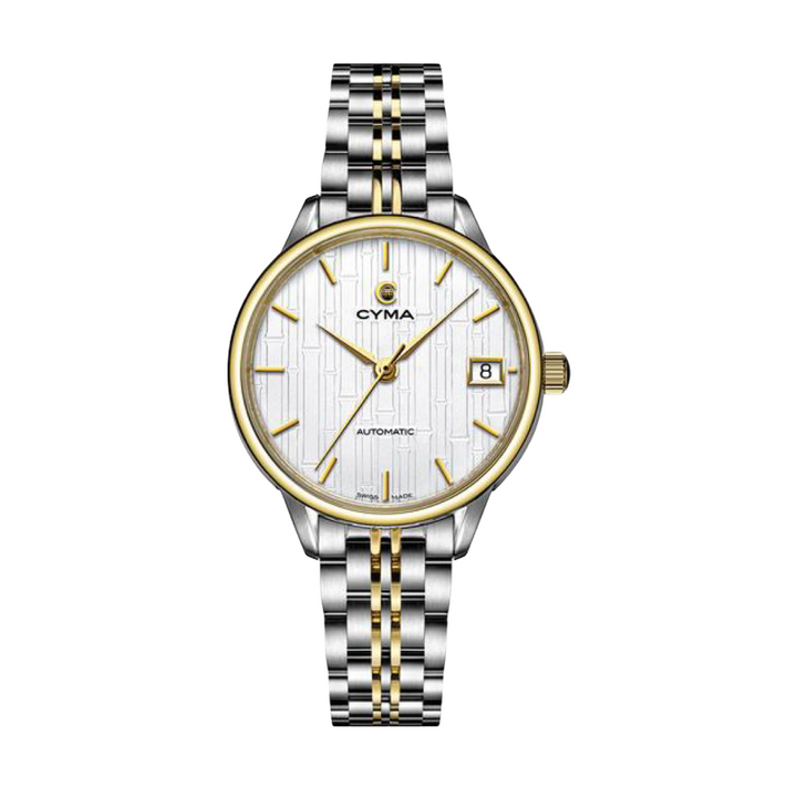 CYMA CLASSIC W02-00800-001 AUTOMATIC STAINLESS STEEL TWO-TONE WOMEN WATCH