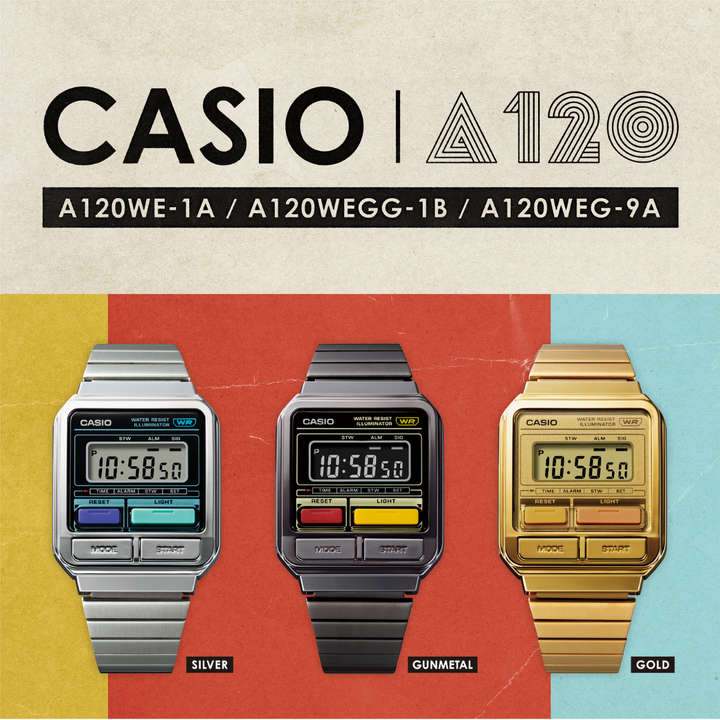 CASIO GENERAL VINTAGE A120WEG-9ADF DIGITAL GOLD MEN WATCH